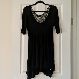 Black lace detail tunic